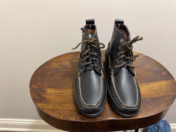 G.H. Bass & Co. Black Leather Moc Toe Chukka Boots Size 7.5 b10 main image 7